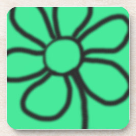 Pop Art Blume Untersetzer (grün)
