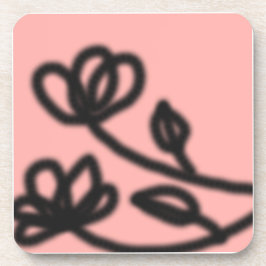 Pop Art Blume Untersetzer (rosa)