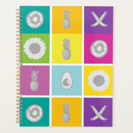 Pop Art Botanique & Fruit Motif Planificateur