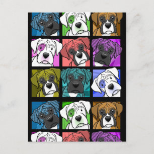 Pop Art Boxer Postkarte
