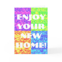 Pop Art Bubble Wrapper Housewarming Card