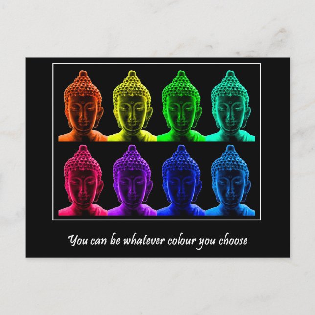 Pop Art Buddha Postkarte (Vorderseite)