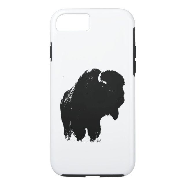 Pop Art Buffalo Silhouette Tough iPhone 7 Coque (Dos)