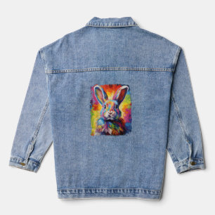 Pop Art Bunny Rabbit Jeansjacke