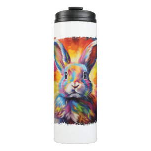 Pop Art Bunny Rabbit Thermosbecher