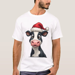 Pop-Art-Bunt-Kuh-Weihnachts-T-Shirt (2) T-Shirt