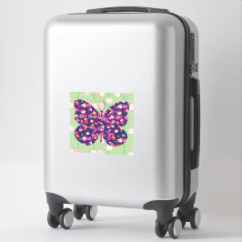 Pop Art Butterfly auf Vintagem Aufkleber