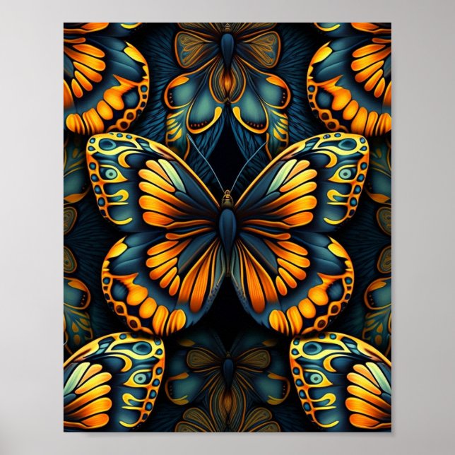 Pop Art Butterfly Poster (Vorne)