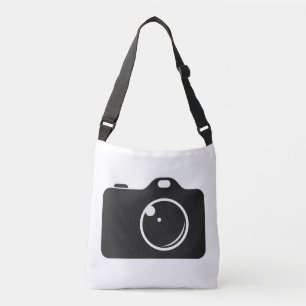 Pop Art Camera Schwarz/Weiß Tragetaschen Mit Langen Trägern