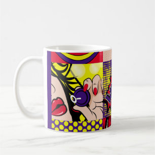 Pop Art Card Illustrationart,Pop,beautiful,Comic,d Kaffeetasse