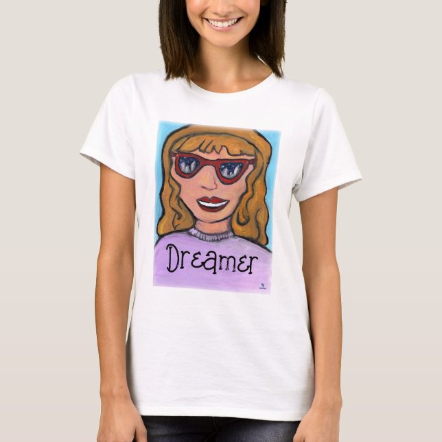 Pop Art Cartoon Girl Custom Preppy Unique T-Shirt (Vorderseite)