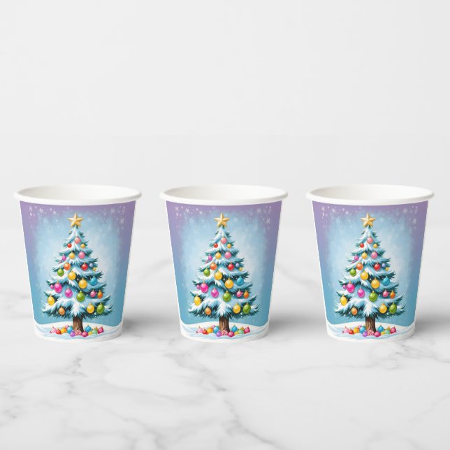 Pop Art Cartoon Weihnachten Pappbecher (Multi)