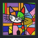 Pop Art Cat Design Vibranful and Coulourful Quadratische Wanduhr<br><div class="desc">Lassen Sie sich von diesem lebendigen Pop Art Cat Design verzaubern! Mit einem spielerischen Kätzchen in lebhaften Rot-, Rosa-, Blau-, Gelb- und lila-Tönen sorgt dieses einzigartige Kunstwerk dafür, dass sich jeder Raum lebendiger fühlt. Dieses Pop-Kunstposter ist perfekt für Katzenliebhaber, Kunstliebhaber oder alle, die ein wenig mehr Farbe in ihrem Leben...</div>