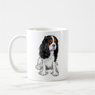 Pop-Art Cavalier King Charles Spaniel Hund Grafik Kaffeetasse