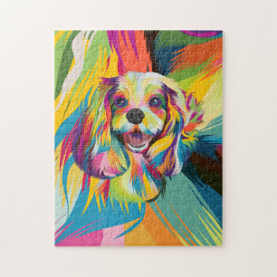 Pop art Cavalier King Charles Spaniel Puzzle