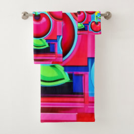 Pop Art Cherry Burst Badhandtuch Set