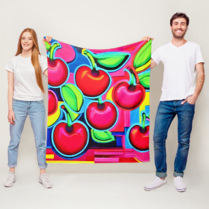 Pop Art Cherry Burst Fleecedecke