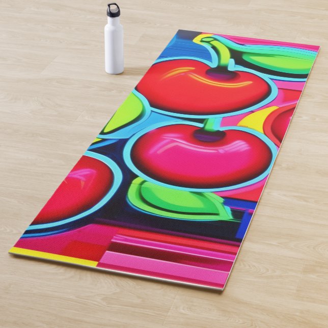 Pop Art Cherry Burst Yogamatte (Beispiel)