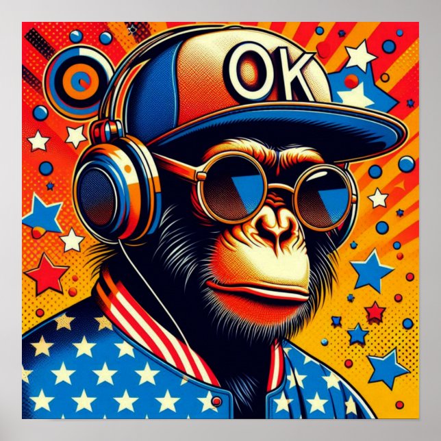 POP-ART CHIMP 6 POSTER (Vorne)