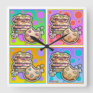 Pop Art Chocolate Chip COOKIES MUR HORLOGE
