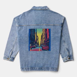 Pop Art City Vibes Denimjacke Jeansjacke