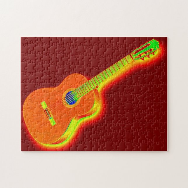 Pop Art Classic Gitarrenmalerei Illustration (Horizontal)