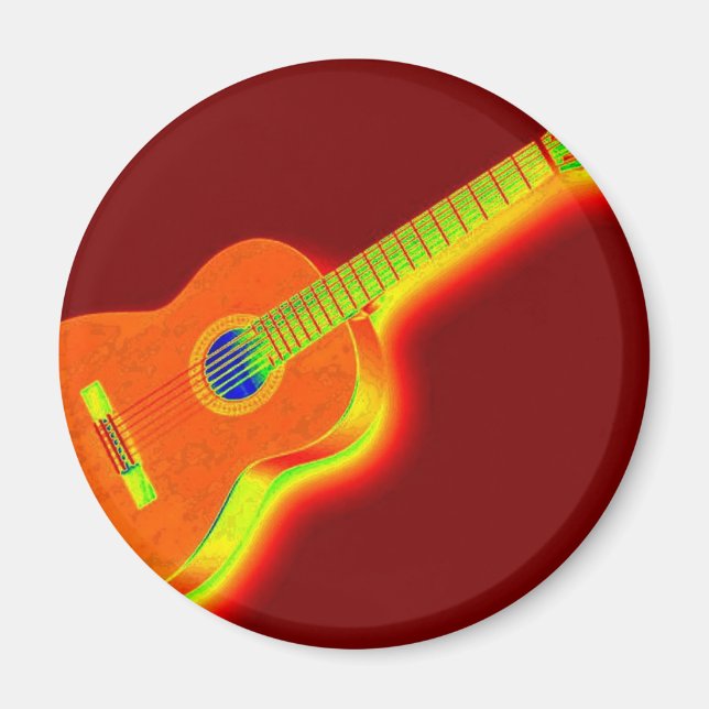 Pop Art Classic Guitar Magnet (Vorne)