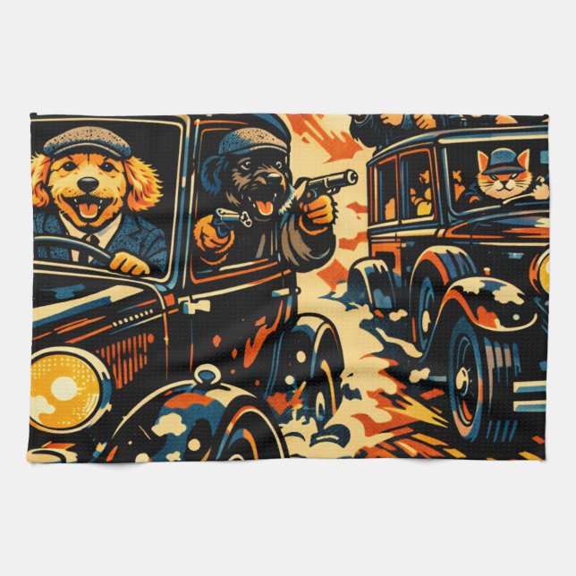 Pop Art Cockapoo Geschenk Wohnraumdekoration Geschirrtuch (Horizontal)