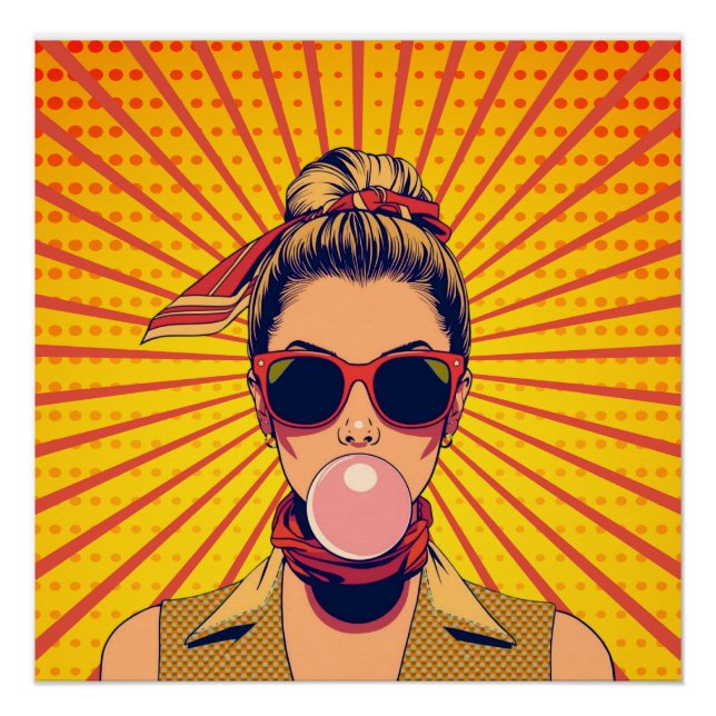  Pop Art Colorido  Arte Moderna Vibrante  Poster (Vorderseite)