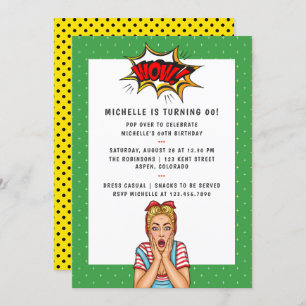 Pop Art Comic Anniversaire Fête Invitation