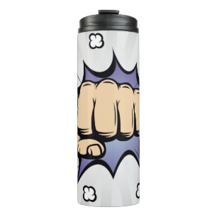 Pop Art Comic Blasen Design. Vintage Darstellung Thermosbecher