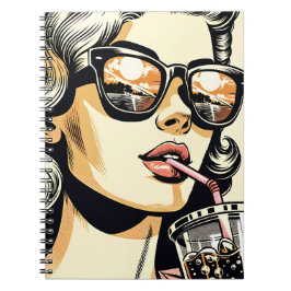 Pop Art Comic Buch Hübsche Frau Drink Soda