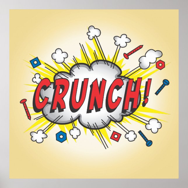 Pop Art Comic Buch inspiriert Crunch! Poster (Vorne)