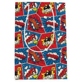 Pop Art Comic Buchführungen Mittlere Geschenktüte