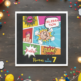 Pop Art Comic Geburtstag Serviette