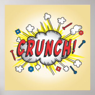 Pop art Comic livre inspiré Crunch! poster