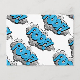 Pop Art Comic Poof! Postkarte
