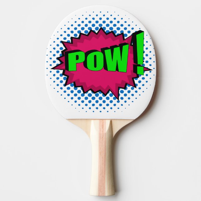 Pop Art Comic Pow! Tischtennis Schläger (Vorderseite)