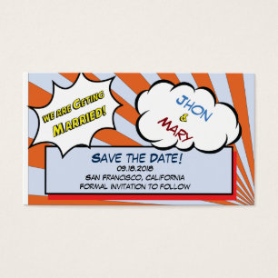 Pop Art Comic Save the Date