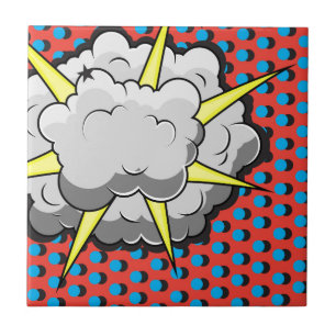 Pop-Art-Comic-Stil-Explosion Fliese