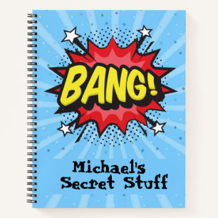 Pop-Art-Comic-Stil personalisiertes Notizbuch
