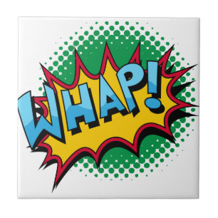 Pop-Art-Comic-Stil Whap! Fliese