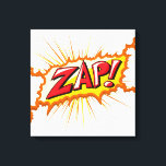 Pop Art Comic Stil Zap! Leinwanddruck<br><div class="desc">This retro comic style Zap! is perfect for any super hero collector or fan boy. Bright graphics have hard lines & bold coloring.</div>