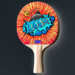 Pop Art Comic Style Bomb Boom! Personalisiert Tischtennis Schläger<br><div class="desc">Dieses Retro-Comic Stil Boom! ist perfekt für jeden Super-Held-Sammler oder Fanboy. Die hellen Grafiken haben harte Linien und kühnen Farbton.</div>