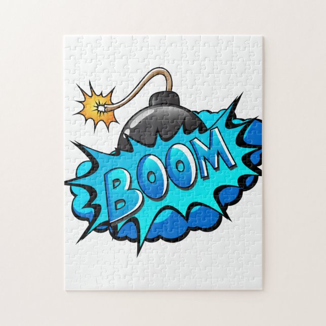 Pop Art Comic Style Bombe Boom! (Vertikal)