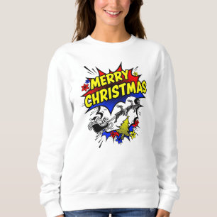 Pop-Art-Comic-Style Frohe Weihnachten Sweatshirt