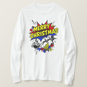 Pop-Art-Comic-Style Frohe Weihnachten T-Shirt