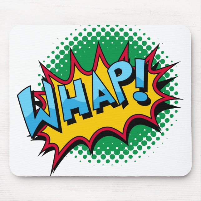 Pop Art Comic Style Wumm! Mousepad (Vorne)
