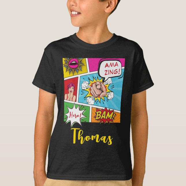 Pop Art Comic T-Shirt (Vorderseite)