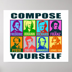 Pop Art Composer   Selbstkomposition Poster